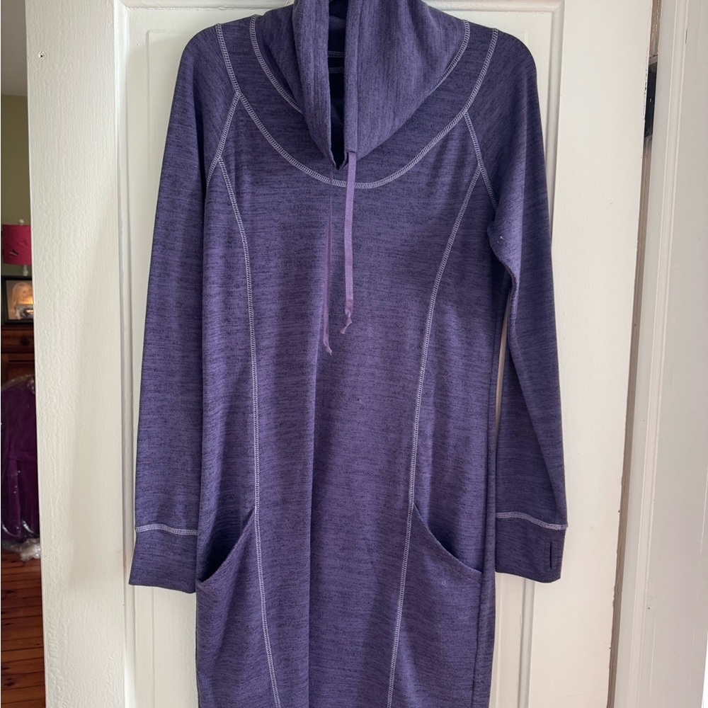 Lavender Cowl Neck Sweatshirt dress